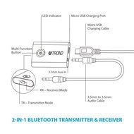 TROND 2-in-1 Bluetooth V4.1 Transmitter Receiver / Wireless 3.5mm Audio Adapter (aptX Low Latency for Both TX... N7
