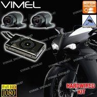 Vimel Motorbike Twin Camera Lens Motorcycle Dual Dash Car Waterproof Hardwired Truck K1S N3