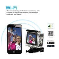 TURNMEON WIFI Action Sports Camera 170&deg;Degree Ultra-Wide Angle Lens 4K Ultra HD 30-Meter Waterproof Diving DV... N7