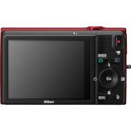 Nikon COOLPIX S6200 16 MP Digital Camera with 10x Optical Zoom NIKKOR ED Glass Lens and HD 720p Video (Red) N9