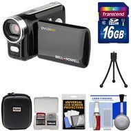 Bell &amp; Howell DV200HD HD Video Camera Camcorder with Built-in Video Light with 16GB Card + Case + Mini Tripod... N2