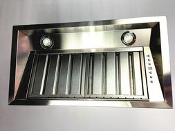 40"x15" Range Hood Insert Pro"stainless Steel with Baffle Filters 1200cfm N2