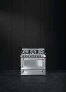 Smeg TRU36GGX 36" Victoria Series Gas Freestanding Range with 5 Burners, in Stainless Steel N3