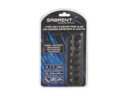SABRENT 7-port USB 2.0 Hub and Stand-Alone USB Charging Station with AC Adaptor / USB-H7PS /