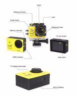 Action Camera SJ7000 Wifi 2.0 LTPS LED mini cam recorder marine diving 1080P Hd Dv Go pro style two batteries...