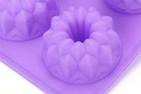 Bekith 6 Cavity Silicone Fancy Bundt Cake, Muffin Cups, Coffee Cake, Cupcake, Brownie and Cornbread Mold, Set... N2