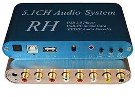 RioRand&reg; 5.1CH Digital Audio System for USB digital sound/USB media player / S/PDIF audio decoder (BLUE) N5
