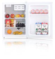 Midea HS-87L Compact Single Reversible Door Refrigerator with Freezer, 2.4 Cubic Feet, White