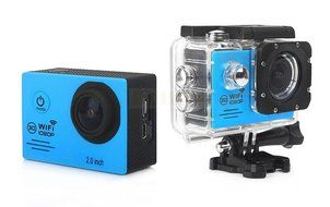 (Blue) Action Camera SJ7000 Wifi 2.0 LTPS LED mini cam recorder marine diving 1080P HD DV Go pro style two batteries... N2