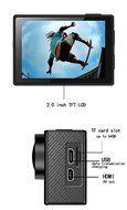 GreatCool Waterproof Action Camera 16mp Hd 4k Sony Cmos Sensor 2.0 Inch LCD 173 Wde Angle Lens With 2 Batteries N8