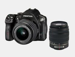 Pentax K-30 DSLR Camera with 18-55mm AL and 50-200mm AL Lens Kit - Black
