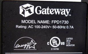17&quot; Gateway FPD1730 720p LCD Monitor (Silver) N4