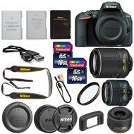 Nikon D5500 Camera + Nikon DX 18-55mm f/3.5-5.6G VR II Lens + Nikon 55-200mm VR II Lens &amp; Nikon DX 35mm f/1.8G... N5