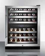 Summit SWC530LBISTADA 24" ADA Compliant Freestanding or Built-In Dual Zone Wine Cooler with 46 Bottle Capacity... N2