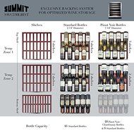 Summit SWC530LBISTADA 24" ADA Compliant Freestanding or Built-In Dual Zone Wine Cooler with 46 Bottle Capacity... N3