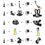 VVHOOY Sports Action Camera Accessory Bundle KitsSuction Cup Mount / Selfie Stick / Floating Hand Grip For GoPro... N4