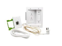 Legrand HT2202WHV1 WM InWall TV Power Kit N2