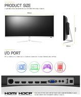 WASABI-MANGO 340UC REAL HDMI 2.0 34 Inch 21:9 Curved Cinema Wide/VA WQHD (3440x1440) 2016... N3