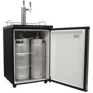 EdgeStar Full Size Dual Tap Kegerator with Digital Display - Black N2