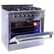 NXR Elite Stainless-Steel 36" Gas Range with Convection Oven