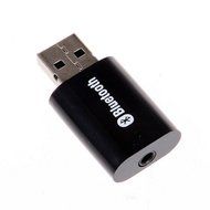 Coomoors USB Bluetooth Audio Music Receiver Adapter with 3.5 mm Stereo Output Black Color N2