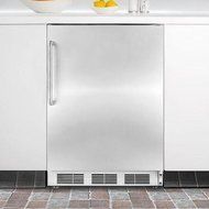 AccuCold FF6BISSTB 24" Built-In Capable Compact All-Refrigerator with 5.5 cu. ft. Capacity Crisper Interior Light...