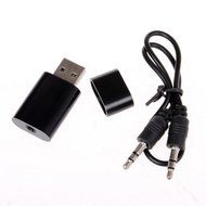 Coomoors USB Bluetooth Audio Music Receiver Adapter with 3.5 mm Stereo Output Black Color N4