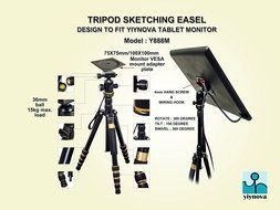 Yiynova Tripod Sketching Easel For Yiynova Tablet Monitor N3