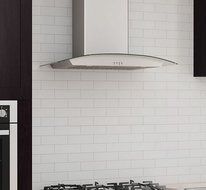 Ancona Tornado II Glass Canopy 600 CFM Wall Mount Range Hood, 36-Inch N9