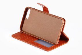 iPhone 7 Plus Case, [5.5 Inch] HLCT PU Leather Case, With Soft TPU Protective Bumper, Built-In Kickstand, Cash... N10