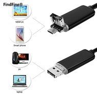 Black 5M 16.4ft Cable 7mm Lens 2 In 1 Dual Usb HD endoscope For Android OTG Phone Cable inspection Pipe IP67 Waterproof... N6