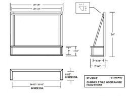 Shaker Style Hood Front, 30 x 30, Maple - by Castlewood N2