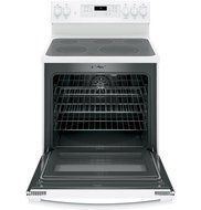 GE JB750DJWW 30" White Electric Smoothtop Range - Convection