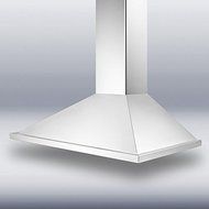 Summit Professional Series SEH1536 36" Chimney Style Wall Mount Range Hood With 500 CFM Internal Blower 3-Speed... N2