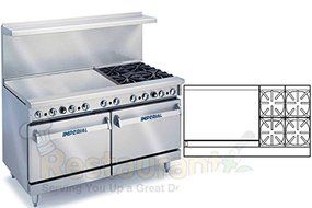 Imperial Commercial Restaurant Range 60&quot; With 4 Burner 36&quot; Griddle 2 Oven Propane Ir-4-G36-Cc