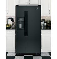 GE GSE22ETHBB 21.8 Cu. Ft. Black Side-By-Side Refrigerator - Energy Star N4