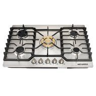 METAWELL 30" Stainless Steel Gold Burner Built-in 5 Stoves Natural Gas Cooktops Cooker N2