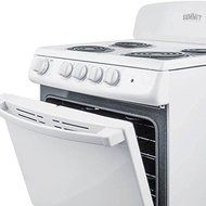 Summit RE241W 24" Electric Range with 3 cu. ft. Oven 6" Coil Burners Waist-High Broiler Color Matched Handle Color... N4