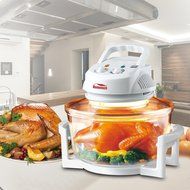Excelvan 12 Quart 1200W Halogen Rack Tabletop Convection Countertop Cooking Toaster Oven,White N14