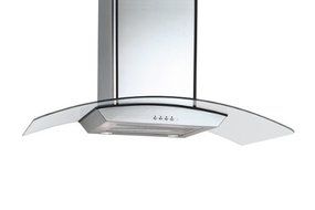 Deco 430 Curved Glass Series Range Hood, 36-Inch, Stainless Steel