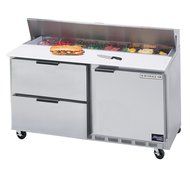 Beverage-Air SPED60-16-4 60" 4 Drawer Refrigerated Sandwich Prep Table | (16) 1/6 Pan Capacity