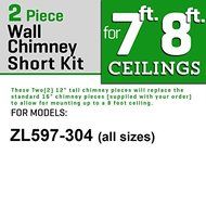 ZLINE 2-12 in. Short Chimney Pieces for 7 ft. to 8 ft. Ceilings N10
