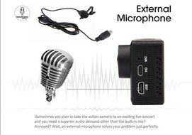 Boblov Microphone Mic+Wrist Wifi Remote Control For Gitup Git2&amp;Git1 Novatek 96660 WiFi 2K Sports Helemet Camera N6
