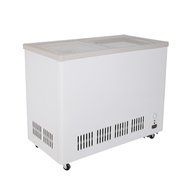 226L Double-Temperature Glass Display Showcase Ice Cream Freezing Chest Deep Freezer Beer Beverages Merchandise... N2