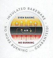 AirBake Natural Cake Pan with Cover, Micro-Dome Technology Decreases Bake Times, 13 x 9 in New N2