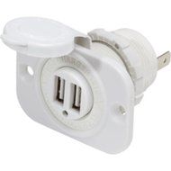 Blue Sea 12V DC Dual USB Charger Socket - White consumer electronics