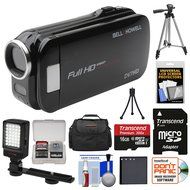 Bell &amp; Howell Slice2 DV7HD 1080p HD Slim Video Camera Camcorder (Black) with 16GB Card + Battery + Case + Tripods...