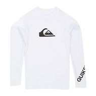 Quiksilver Boys All Time Long-Sleeve Rash Guard Suit, Navy Blazer/Mandarin, Sz. Small_10 N6