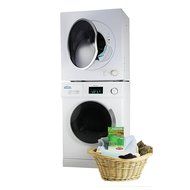 Majestic Stackable Compact Super Washer MJ824W and Compact Short Dryer MJ850D Set N2