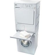 Miele Laundry Bundle | Miele W3038 Washer &amp; Miele T8023C Electric Ventless Dryer with Stacking Kit
